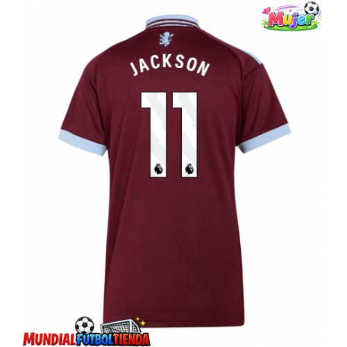 Camiseta Aston Villa Nicolas Jackson #11 Primera Equipación Replica 2026-27 para mujer mangas cortas
